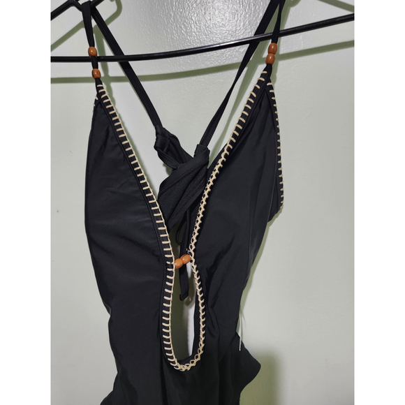 Women's Shade & Shore Swimsuit Size L Black - Picture 3 of 7
